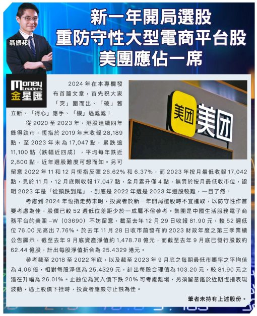 新一年開局選股重防守